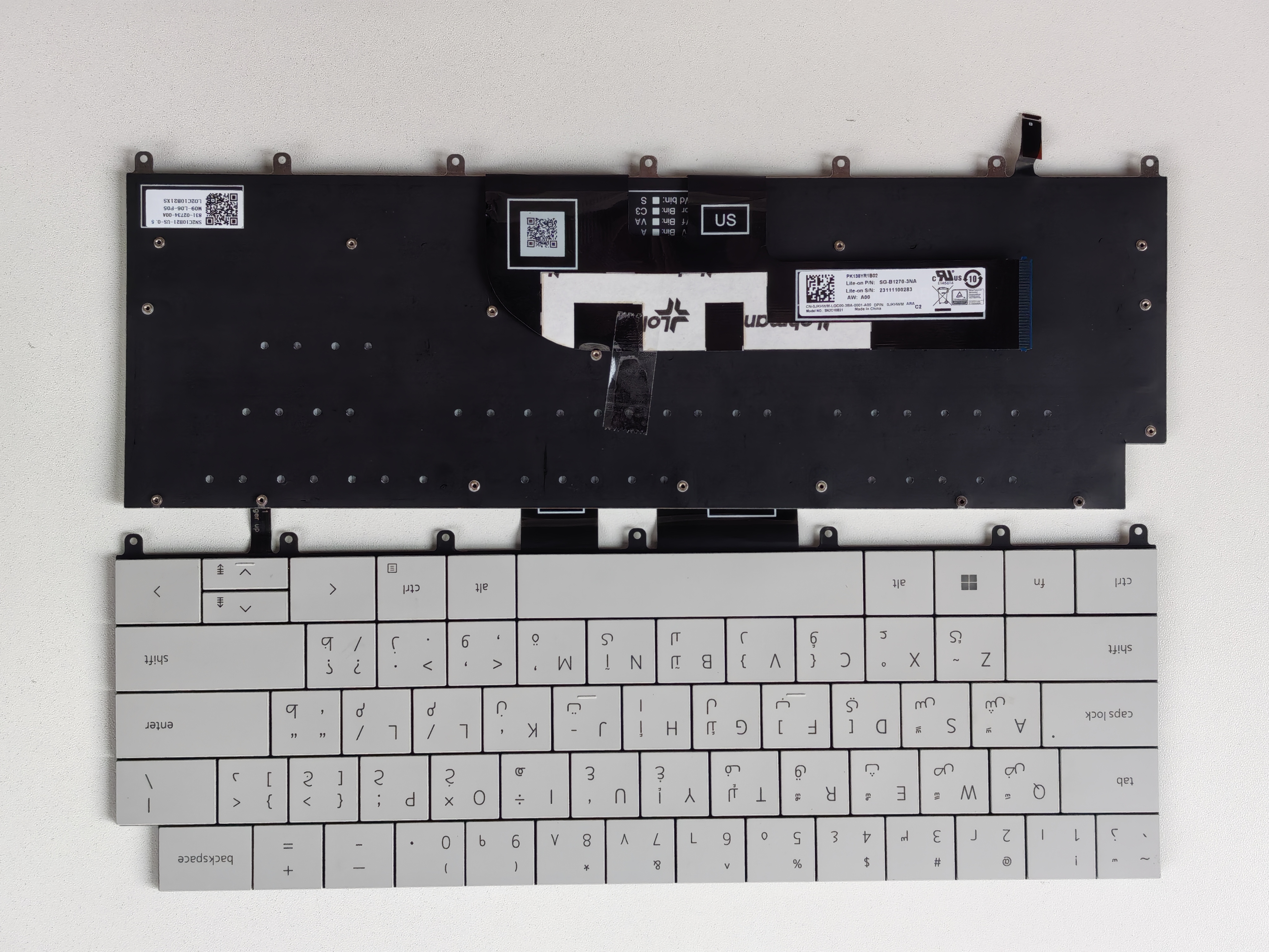 Picture of New Replacement Laptop Keyboard For DELL 9440/XPS14 9440 P184G Off-White Backlit AR Layout